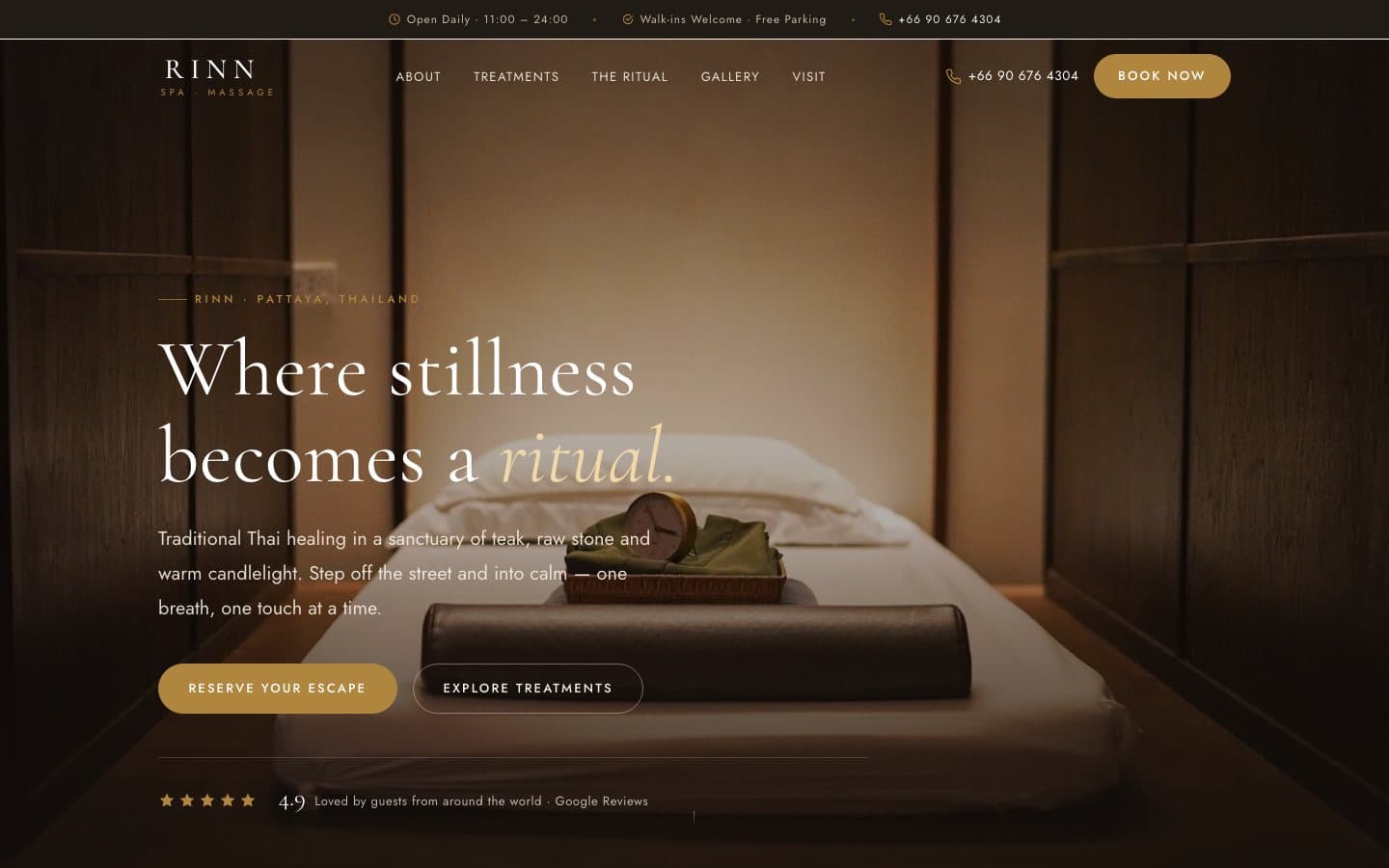 RINN Spa website