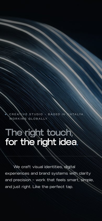 tapt.studio mobile homepage