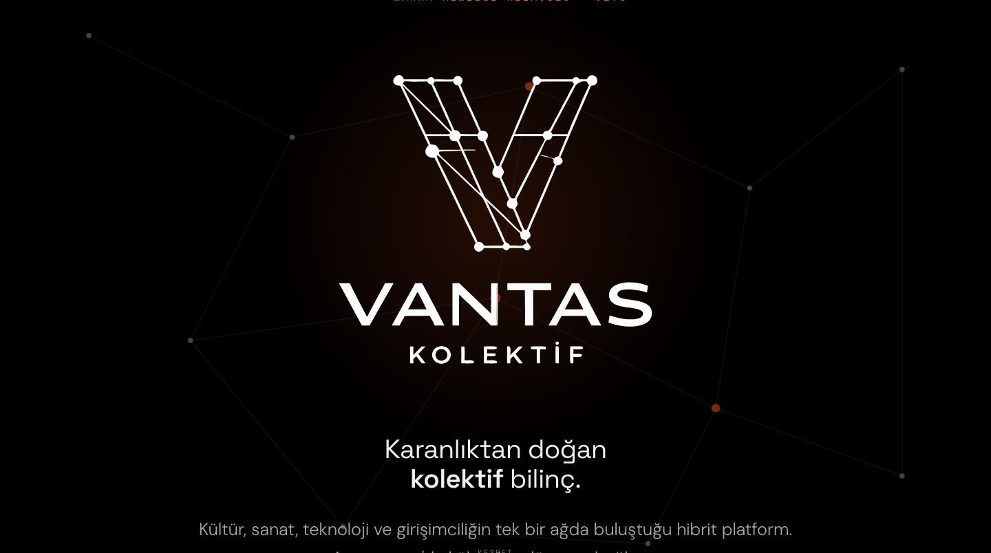 Vantas V monogram on black